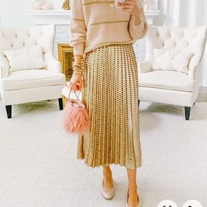 Anthropologie sequin midi pleated skirt